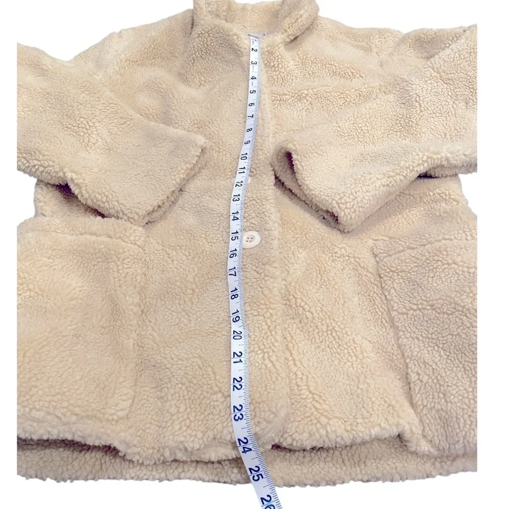 Mes Demoiselles Paris Prosper Faux Shearling coat ecru